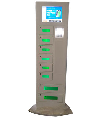ショッピング モールのためのタッチ画面が付いている硬貨のメッセージ カードのアクセスの携帯電話の充電ステーション