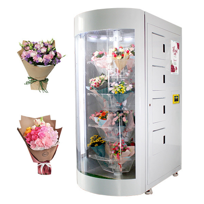 透明な棚が付いている360の回転分離の花の花束の自動販売機